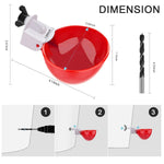 Automatic Chicken Waterer - Gravity-Fed Poultry Cups (10-Pack)