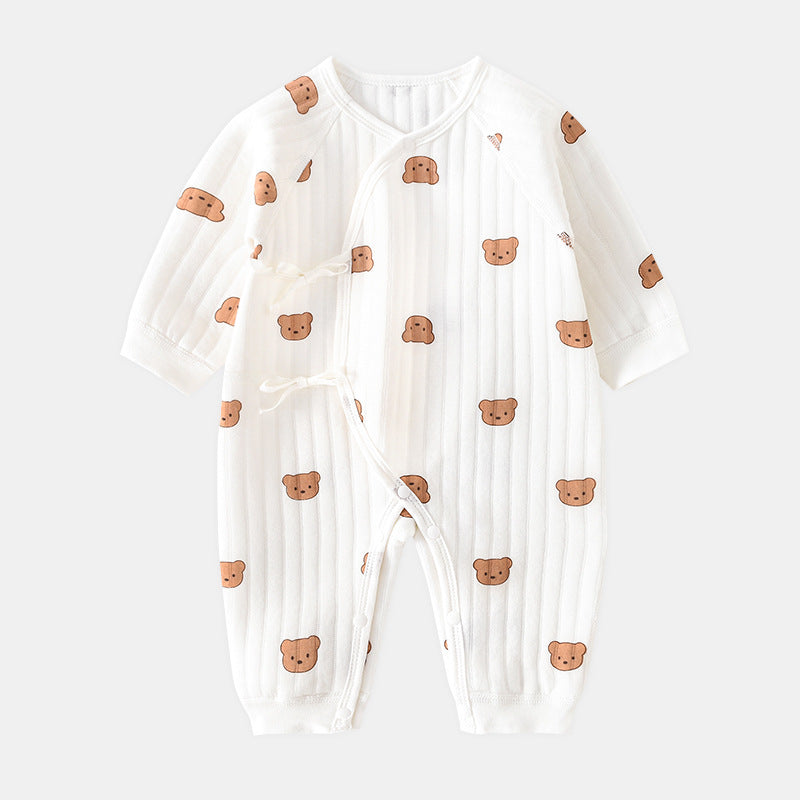 Baby Bear Romper - Soft Cotton Spring and Autumn Outfit