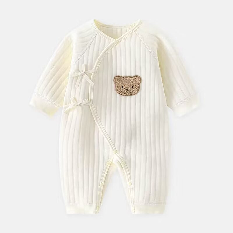 Baby Bear Romper - Soft Cotton Spring and Autumn Outfit