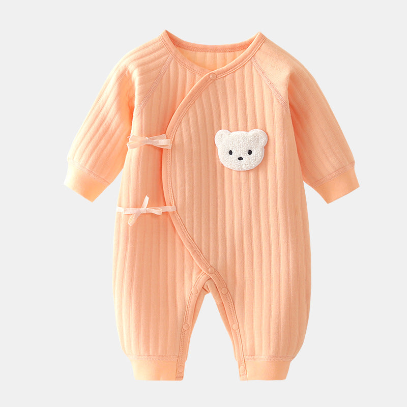 Baby Bear Romper - Soft Cotton Spring and Autumn Outfit
