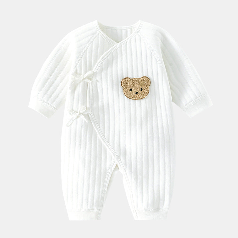 Baby Bear Romper - Soft Cotton Spring and Autumn Outfit