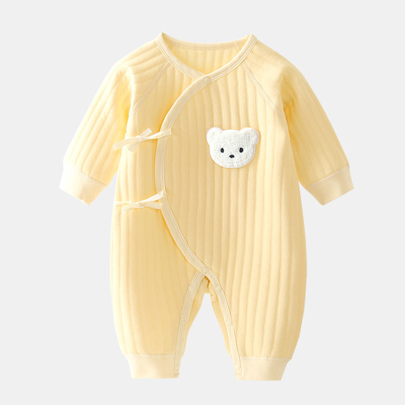 Baby Bear Romper - Soft Cotton Spring and Autumn Outfit