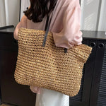Women's Woven Tote Bag - Stylish Everyday Carry-All