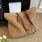 Women's Woven Tote Bag - Stylish Everyday Carry-All