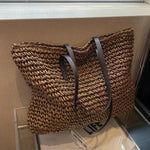 Women's Woven Tote Bag - Stylish Everyday Carry-All