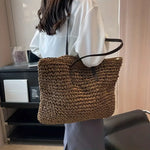 Women's Woven Tote Bag - Stylish Everyday Carry-All