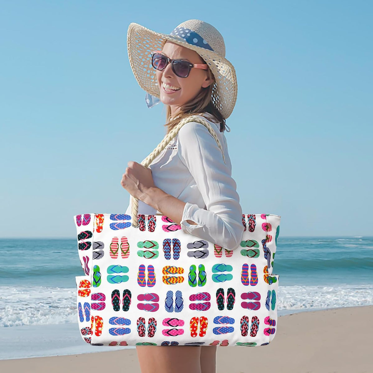 SandAway Oversized Beach Tote - Waterproof, Sandproof Beach Bag