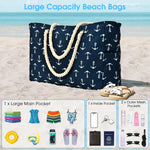 Waterproof Large Tote Bag - Multi-Pocket Everyday Carryall