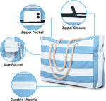 Waterproof Large Tote Bag - Multi-Pocket Everyday Carryall
