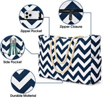 Waterproof Large Tote Bag - Multi-Pocket Everyday Carryall