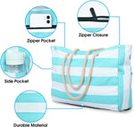 Waterproof Large Tote Bag - Multi-Pocket Everyday Carryall