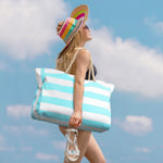 Waterproof Large Tote Bag - Multi-Pocket Everyday Carryall