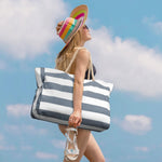 Waterproof Large Tote Bag - Multi-Pocket Everyday Carryall