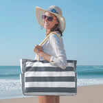 Waterproof Large Tote Bag - Multi-Pocket Everyday Carryall