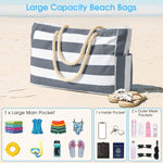Waterproof Large Tote Bag - Multi-Pocket Everyday Carryall