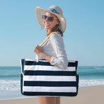 Waterproof Large Tote Bag - Multi-Pocket Everyday Carryall