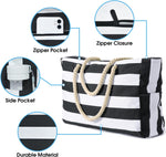 Waterproof Large Tote Bag - Multi-Pocket Everyday Carryall