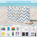 Waterproof Large Tote Bag - Multi-Pocket Everyday Carryall
