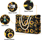 Waterproof Large Tote Bag - Multi-Pocket Everyday Carryall
