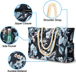 Waterproof Large Tote Bag - Multi-Pocket Everyday Carryall