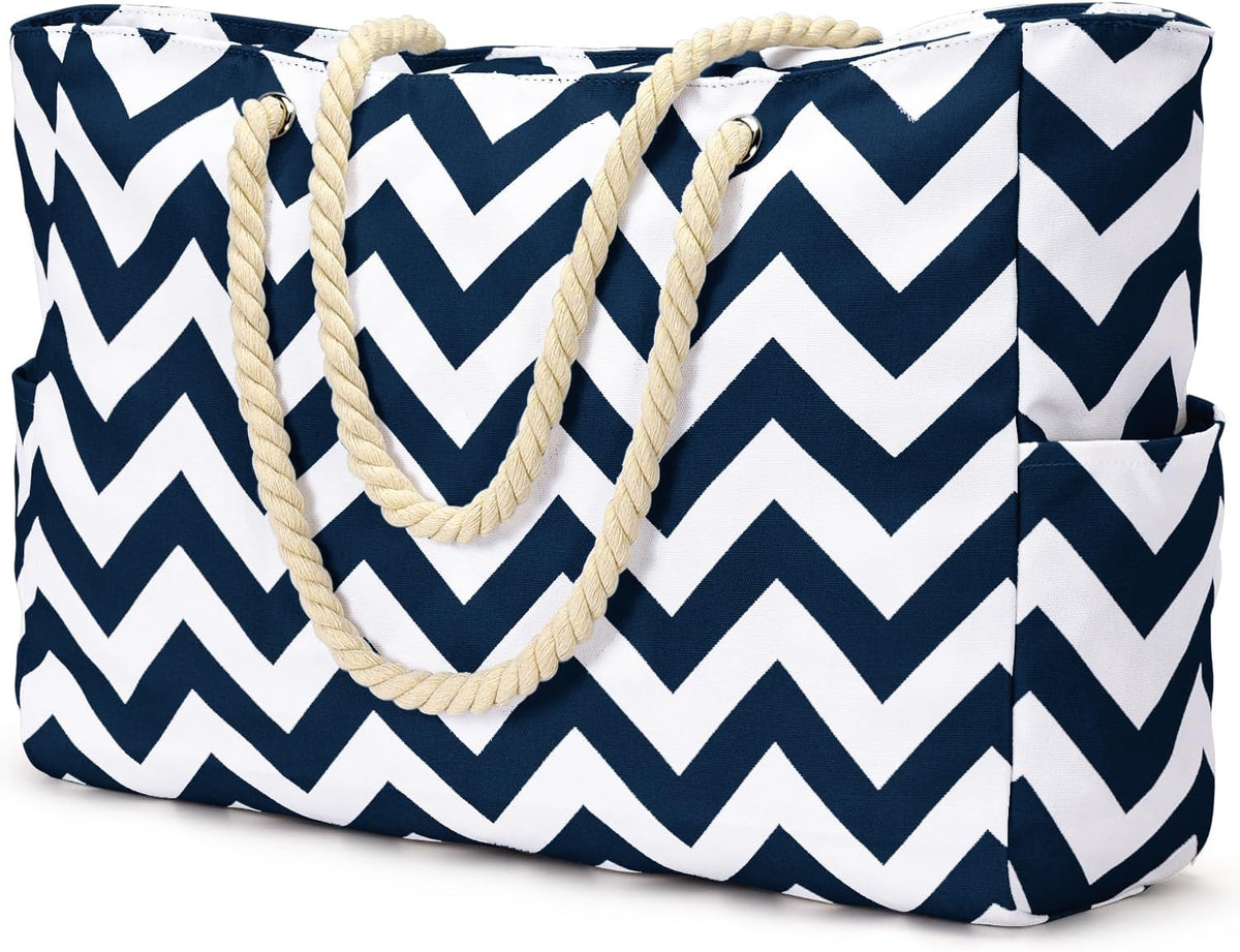 Waterproof Large Tote Bag - Multi-Pocket Everyday Carryall
