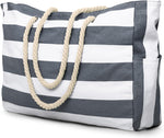 Waterproof Large Tote Bag - Multi-Pocket Everyday Carryall