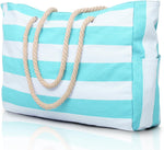 Waterproof Large Tote Bag - Multi-Pocket Everyday Carryall