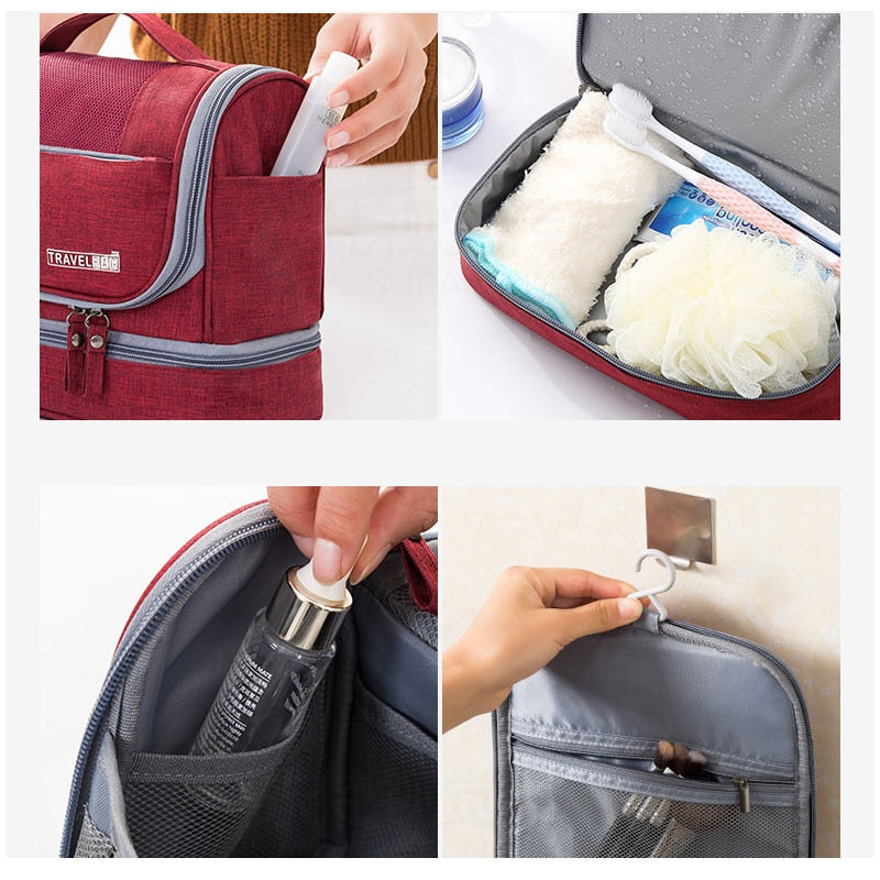 Hanging Toiletry Bag - Large Capacity Travel Organizer