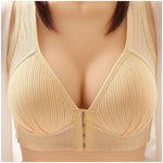 Plus Size Front-Closure Push-Up Bra - 3D Cups, Wire-Free Comfort