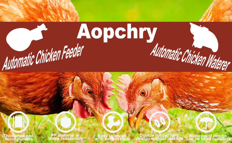 Automatic Chicken Waterer - Gravity-Fed Poultry Cups (10-Pack)