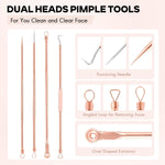Blackhead & Pimple Extractor Kit - Stainless Steel Skincare Tools