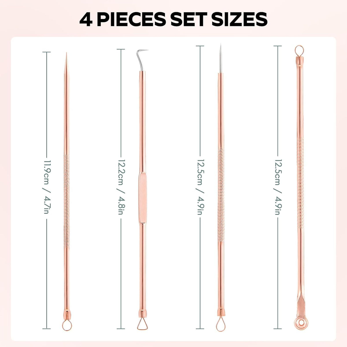 Blackhead & Pimple Extractor Kit - Stainless Steel Skincare Tools