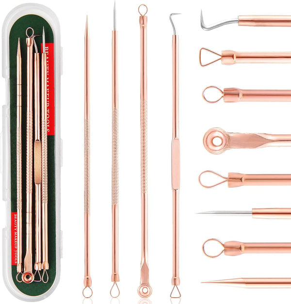 Blackhead & Pimple Extractor Kit - Stainless Steel Skincare Tools