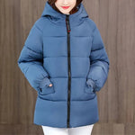 Oversized Padded Winter Parka - Cotton Hooded Coat