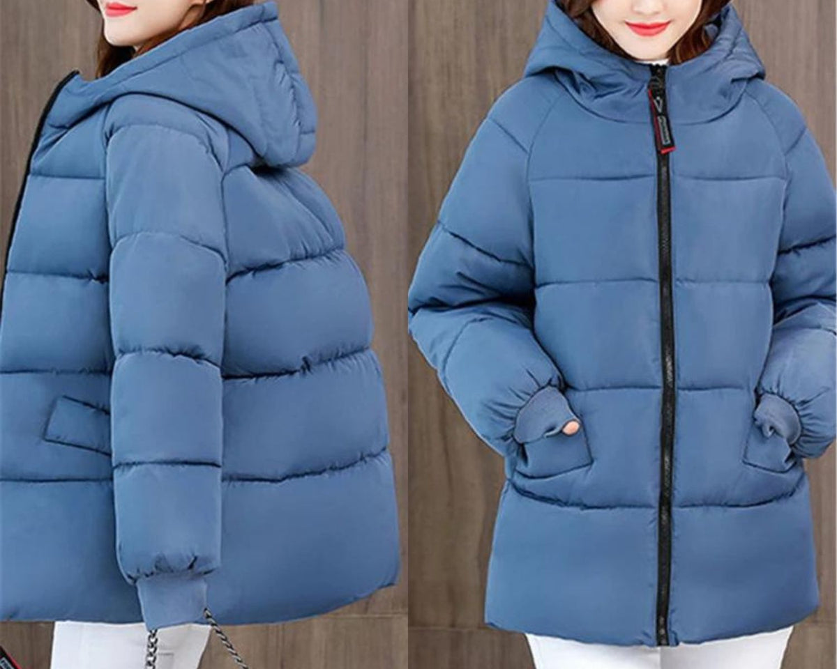 Oversized Padded Winter Parka - Cotton Hooded Coat