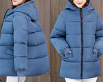 Oversized Padded Winter Parka - Cotton Hooded Coat