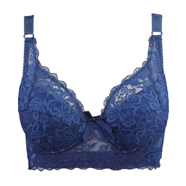 Plus Size Wire-Free Lace Bra - Full-Cup Comfort with Delicate Detail
