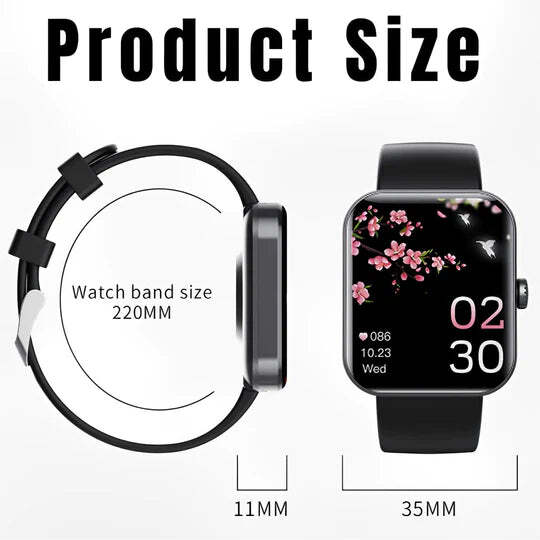 Blood Glucose Wellness Smartwatch - Non-Invasive Health Tracker