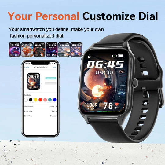 Blood Glucose Wellness Smartwatch - Non-Invasive Health Tracker