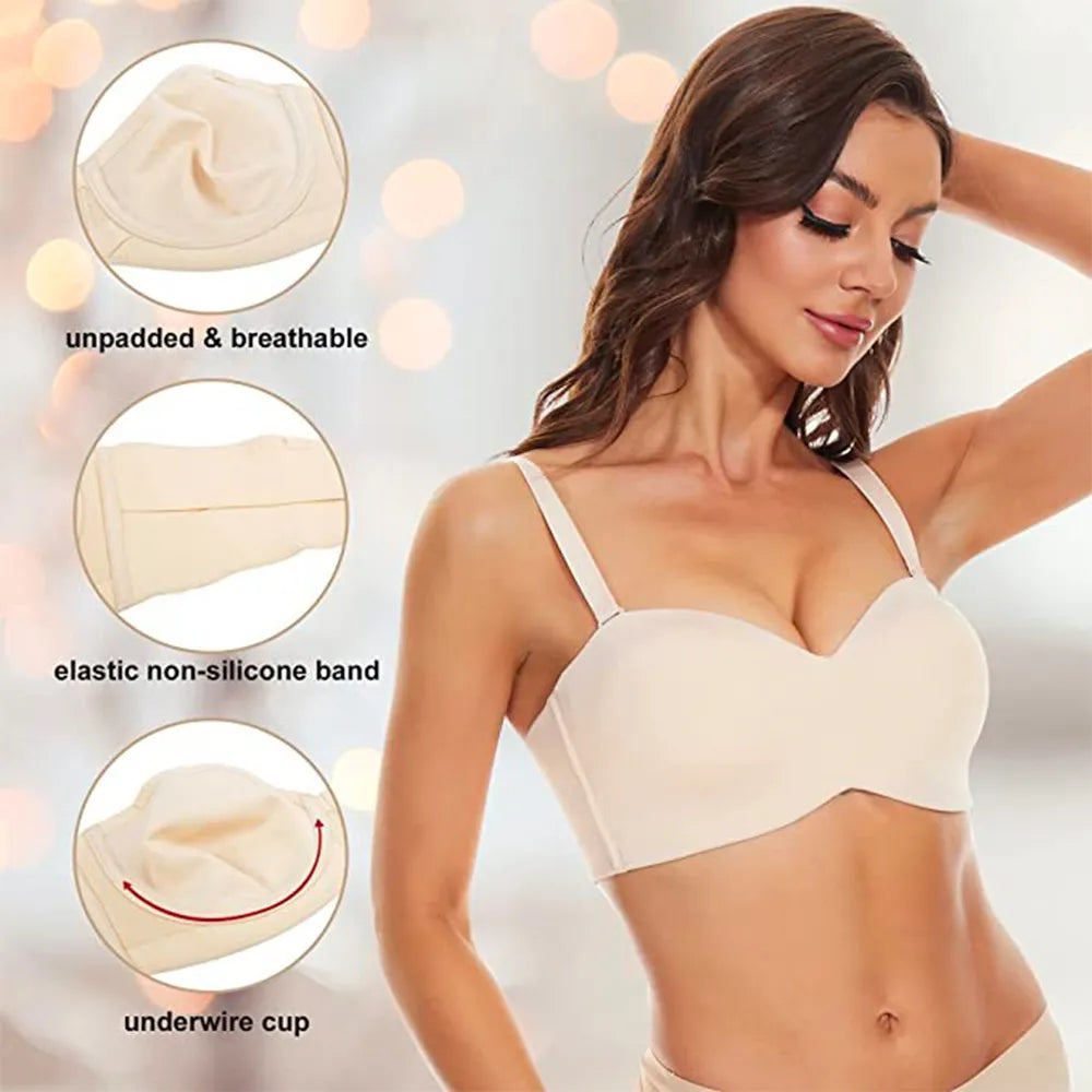Seamless Plus Size Bra - Adjustable Straps, Ultra-Soft Everyday Comfort