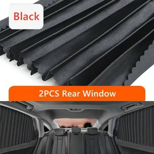 Car Window Shades - Magnetic Sliding Sun Shade Set