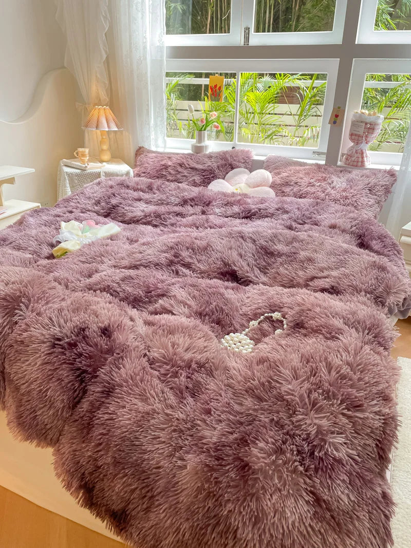 FluffCandy Soft Duvet Cover - Long-Haired Mink Velvet Bedding