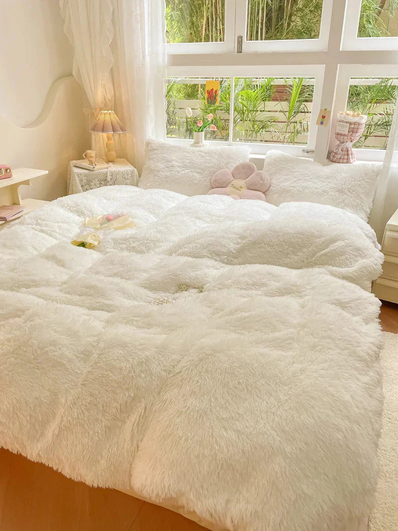 FluffCandy Soft Duvet Cover - Long-Haired Mink Velvet Bedding