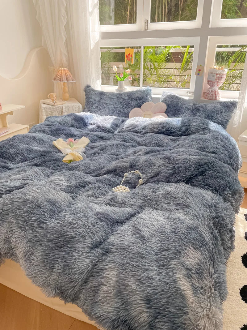 FluffCandy Soft Duvet Cover - Long-Haired Mink Velvet Bedding