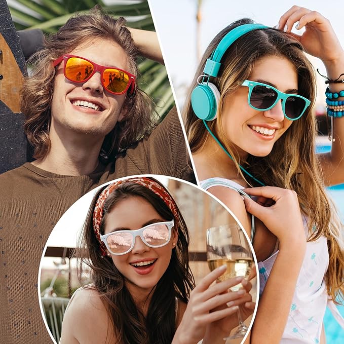 Jamie Retro 80's Polarized Sunglasses - Vintage Style, Modern Lenses