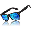 Matte Black Frame | Ice Blue Mirror Lens