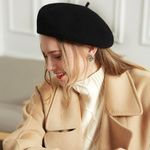 Evelyne Classic French Wool Beret - Soft, Breathable Winter Hat