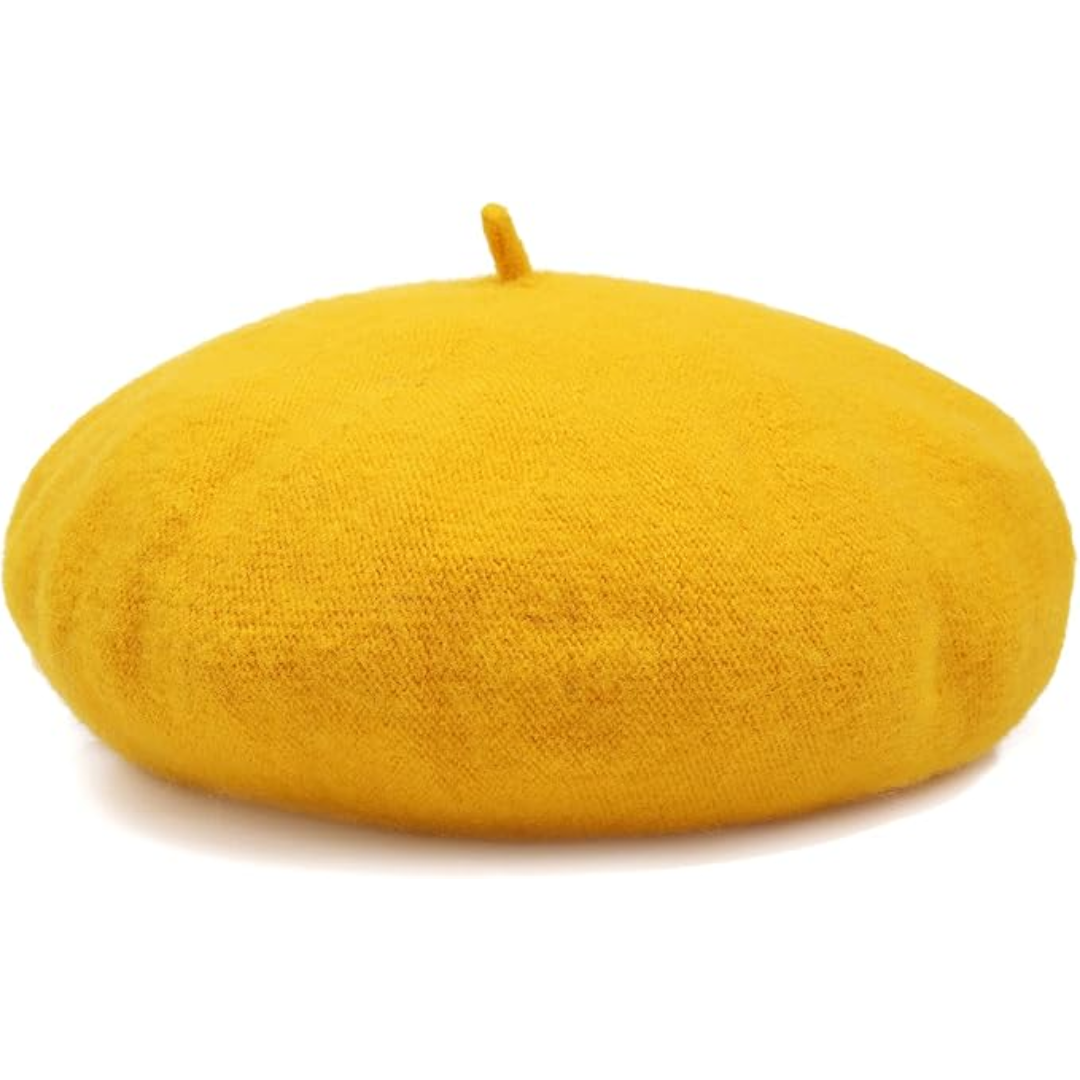 Evelyne Classic French Wool Beret - Soft, Breathable Winter Hat