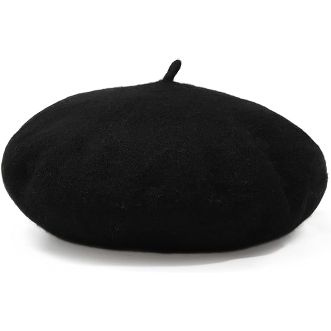 Evelyne Classic French Wool Beret - Soft, Breathable Winter Hat