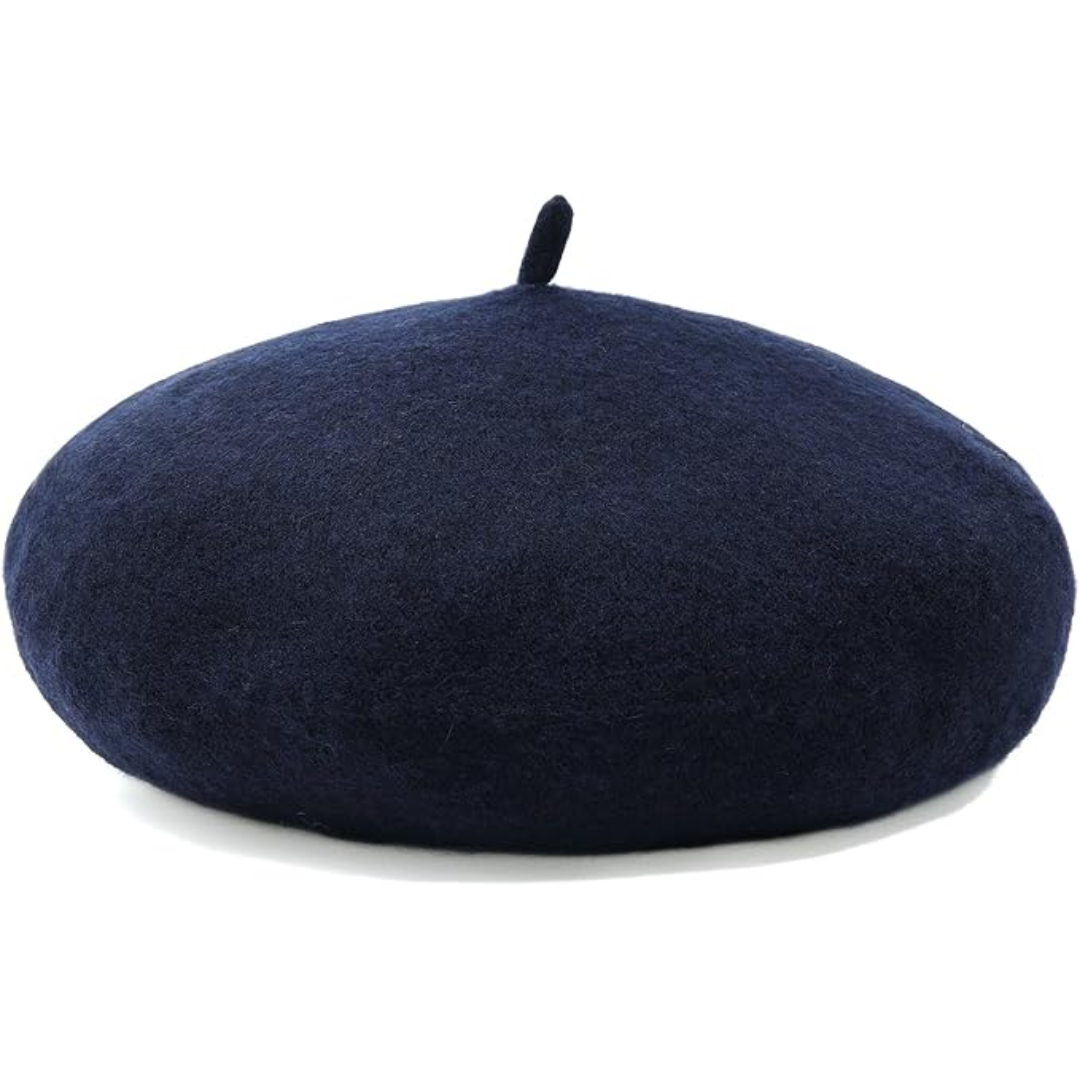 Evelyne Classic French Wool Beret - Soft, Breathable Winter Hat